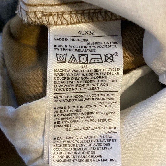 MEN'S OLD NAVY KHAKI STRAIGHT ATHLETIC TAPER BUILT-IN FLEX - SIZE 40x32 - Picture 5 of 5